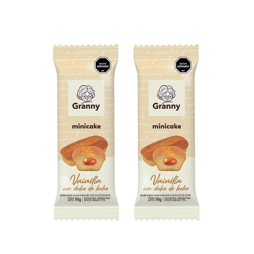 MINI CAKE GRANNY DULCE DE LECHE 40 GRAMOS X 2 UNIDADES