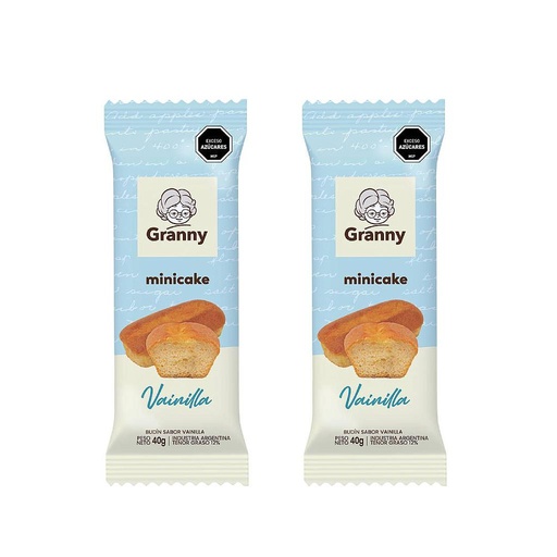 [35435] MINI CAKE GRANNY VAINILLA 40 GRAMOS X 2 UNIDADES