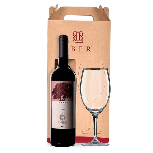 [31849] PACK VINO URUGUAYO CON COPA BOHEMIA 590 ML