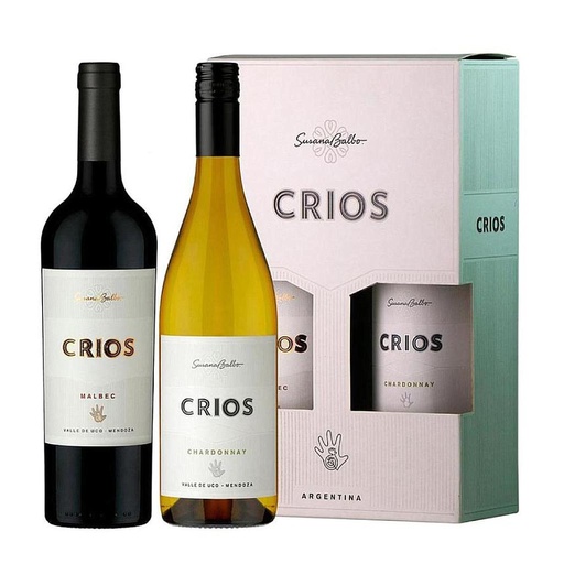 [30180] PACK VINOS CRIOS MALBEC Y CHARDONNAY
