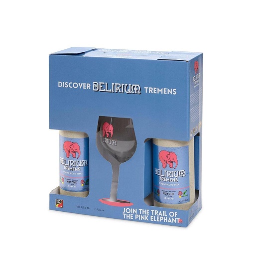 [34352] PACK X 2 DELIRIUM TREMENS 750 ML + COPA