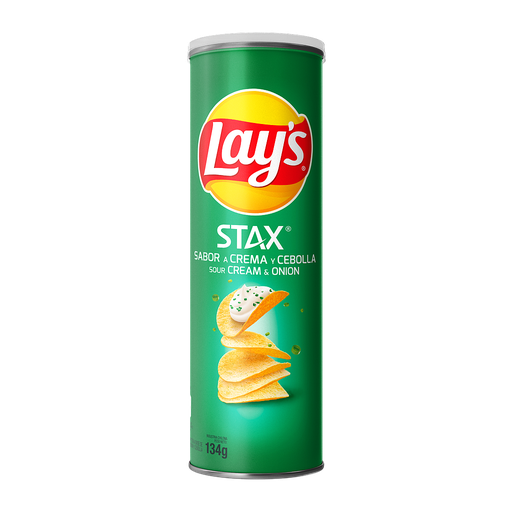 [35676] PAPAS LAYS STAX CREMA Y CEBOLLA 134 GR