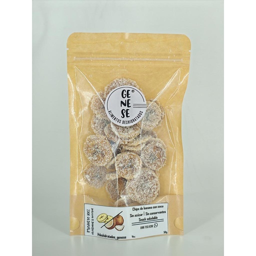 [32460] BANANA CON COCO DESHIDRATADO GENESE 50 GRAMOS