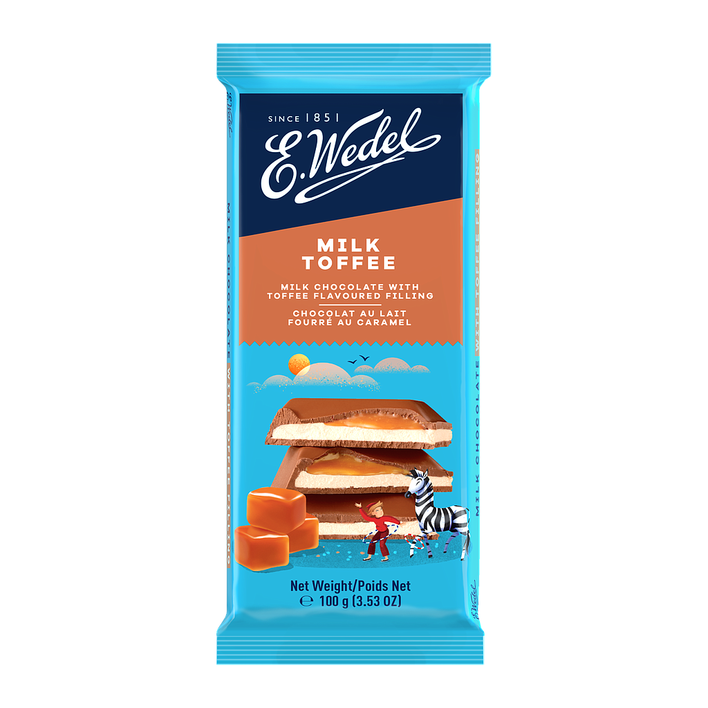 CHOCOLATE E.WEDEL TOFFE 100 GRAMOS