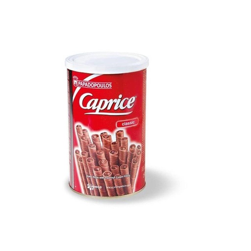 [33941] BARQUILLO CAPRICE RELLENO CHOCOLATE Y AVELLANA 250 GRAMOS