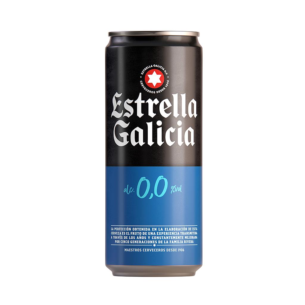 CERVEZA ESTRELLA GALICIA 0.0% LATA 330 ML