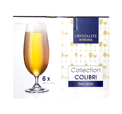[1846] SET COPAS COLIBRI CERVEZA BOHEMIA x 6 UNIDADES
