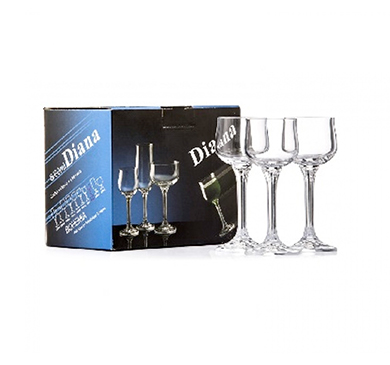 [1997] SET COPAS DE GRAPPA DIANA 60 ML 6 UNIDADES