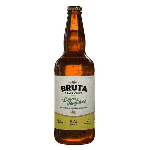 SIDRA ARTESANAL BRUTA LIMON Y JENGIBRE 500 ML