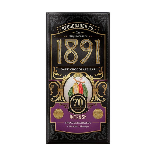 [32362] TABLETA CHOCOLATE 1891 INTENSE 70% CACAO 90 GRAMOS