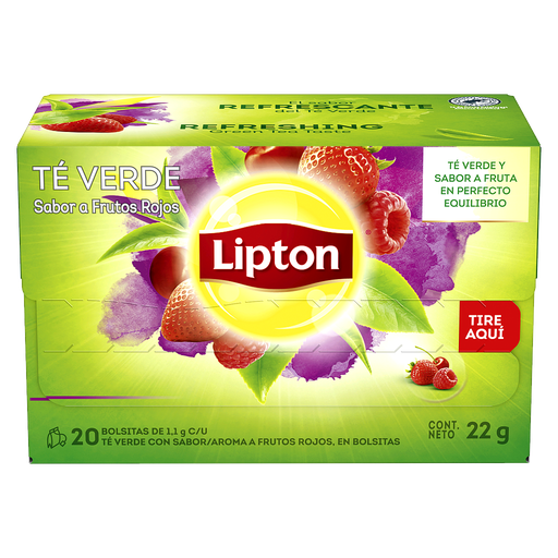 TE LIPTON VERDE Y FRUTOS ROJOS 20 SOBRES