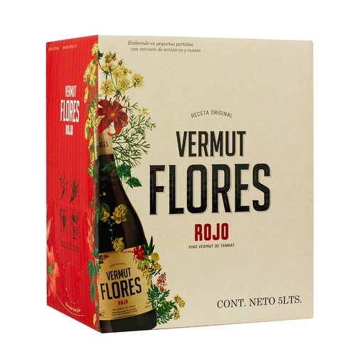 [34912] VERMOUTH FLORES ROJO BAG IN BOX 5 LT