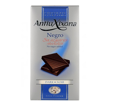 CHOCOLATE ANTIU XIXONA SIN AZUCAR DARK 100 GRAMOS