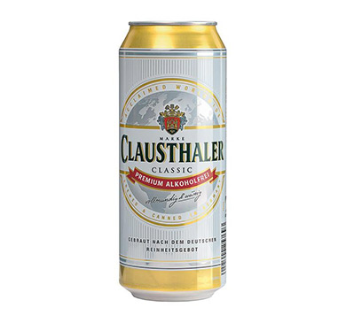 CERVEZA CLAUSTHALER SIN ALCOHOL LATA 500 ML