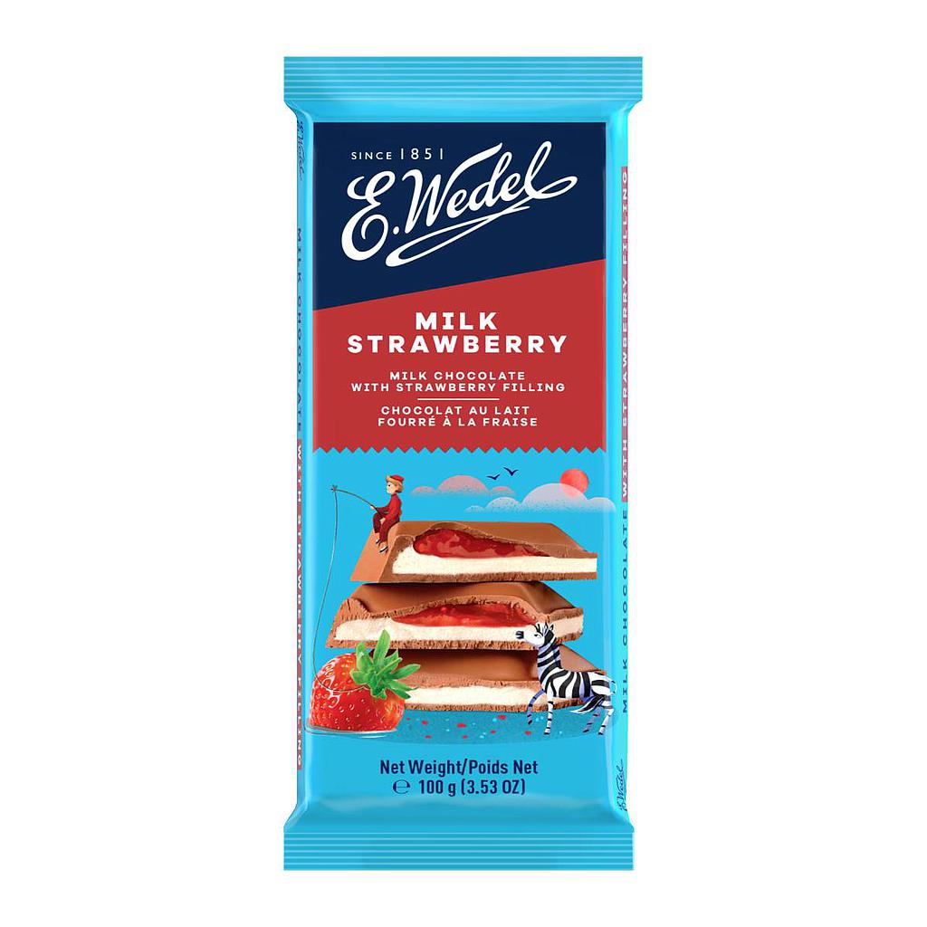 CHOCOLATE E.WEDEL CON FRUTILLA 100 GRAMOS