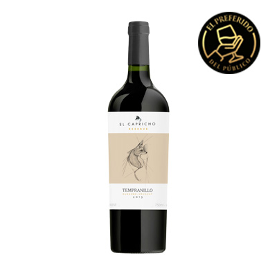 VINO EL CAPRICHO TEMPRANILLO RESERVA 750 ML