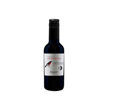 VINO BISQUERTT PETIRROJO CABERNET SAUVIGNON 187 ML