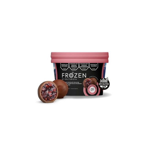 BOMBÓN FROZEN CHOCOLATE CON LECHE Y FRAMBUESA 12u