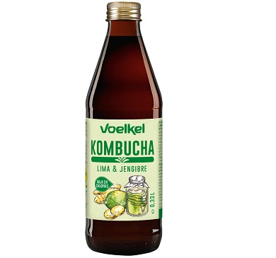 KOMBUCHA ORGANICA VOELKEL LIMA Y JENGIBRE 330 ML