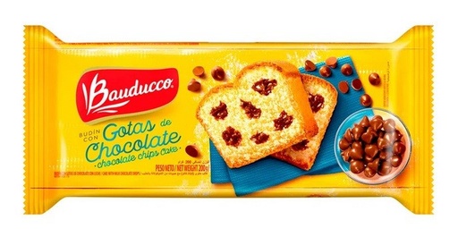 BUDIN BAUDUCCO GOTAS DE CHOCOLATE 200 GRAMOS