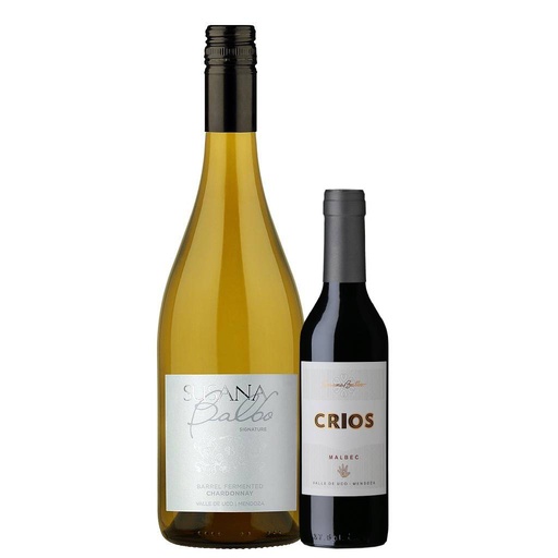 VINO SUSANA BALBO SIGNATURE CHARDONNAY 750 ML + VINO SUSANA BALBO CRIOS MALBEC 375 ML