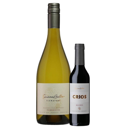 VINO SUSANA BALBO SIGNATURE TORRONTES 750 ML + VINO SUSANA BALBO CRIOS MALBEC 375 ML 