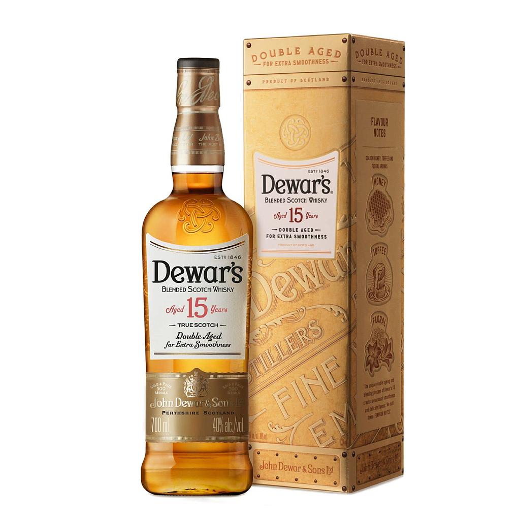 WHISKY ESCOCES DEWAR'S 15 AÑOS 1 LITRO