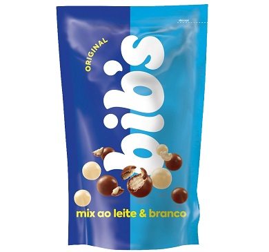 CHOCOLATE C/LECHE Y BLANCO POUCH BIB S 120 GRS
