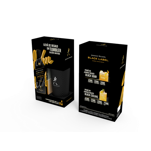 WHISKY ESCOCES JOHNNIE WALKER BLACK LABEL 1 LITRO + VASO TERMICO