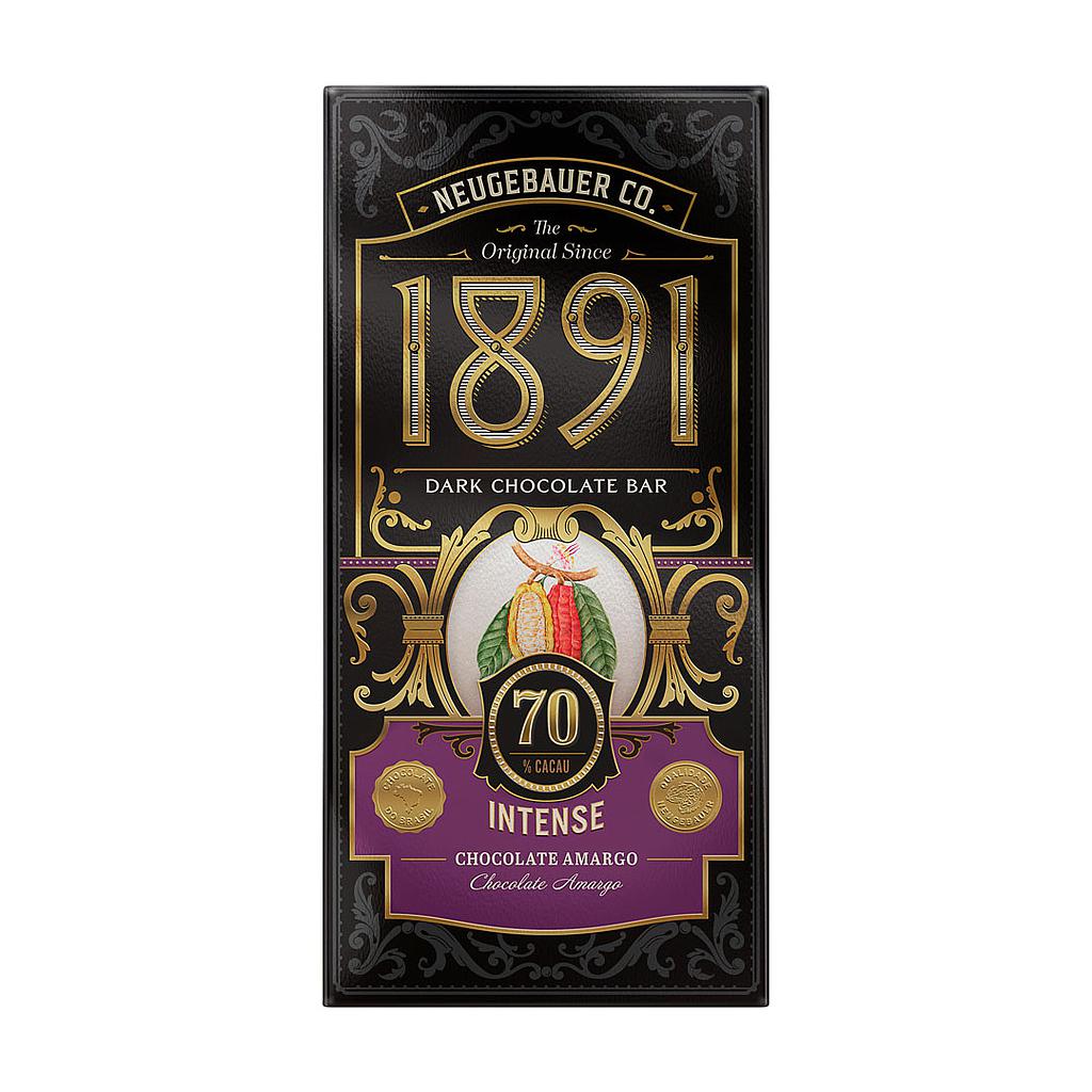 TABLETA CHOCOLATE 1891 INTENSE 70% CACAO 90 GRAMOS