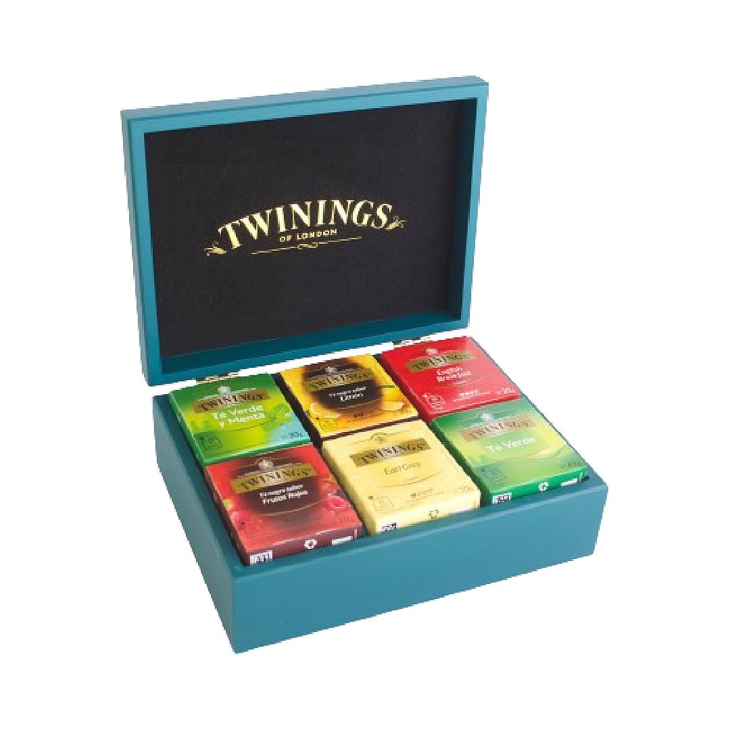 CAJA DE MADERA TWININGS BOX VERDE 60 SOBRES