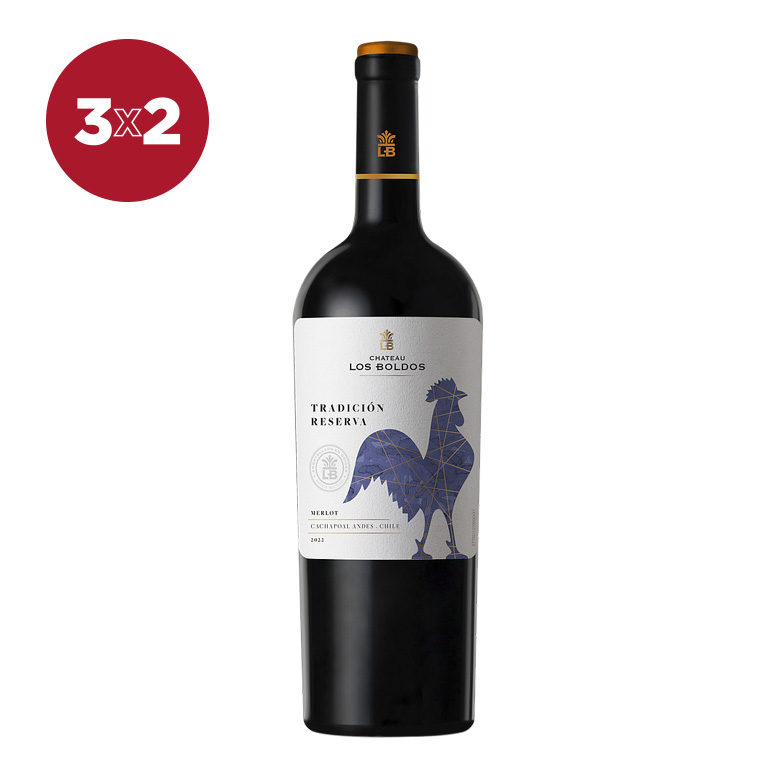VINO CHATEAU LOS BOLDOS TRADICION RESERVA MERLOT 750 ML