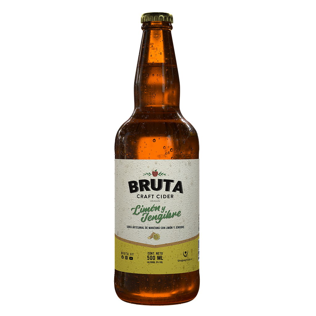 SIDRA ARTESANAL BRUTA LIMON Y JENGIBRE 500 ML