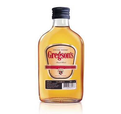 WHISKY GREGSONS 190 ML PETACA