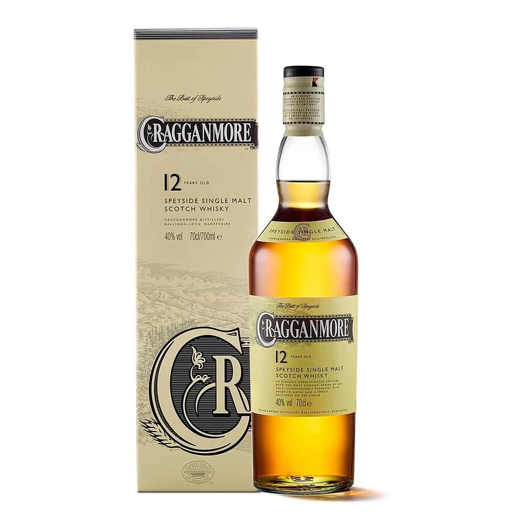 WHISKY DE MALTA ESCOCES CRAGGANMORE 12 AÑOS 750 ML