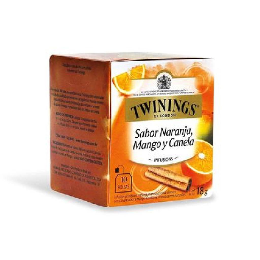 TE TWININGS NARANJA, MANGO Y CANELA 10 SOBRES