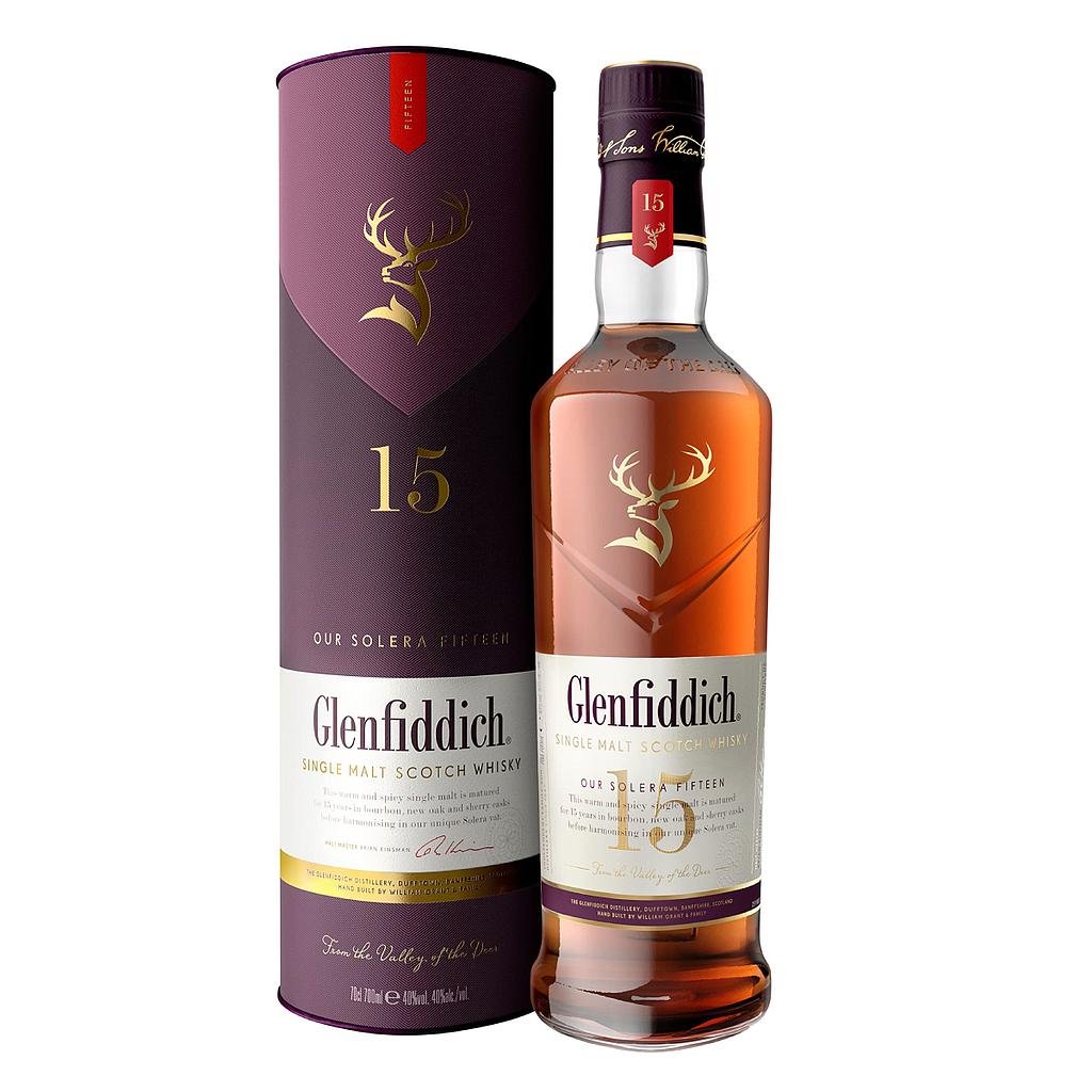 WHISKY DE MALTA ESCOCES GLENFIDDICH 15 AÑOS 750 ML