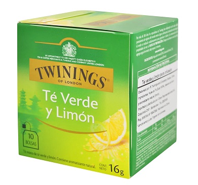 TE TWININGS VERDE Y LIMON 10 SOBRES