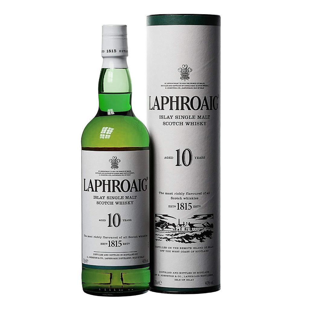 WHISKY DE MALTA LAPHROAIG 10 AÑOS 750 ML