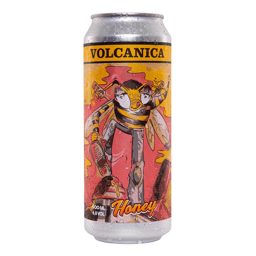 CERVEZA VOLCANICA LATA HONEY 473 ML