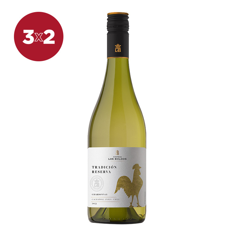VINO CHATEAU LOS BOLDOS TRADICION RESERVA CHARDONNAY 750 ML