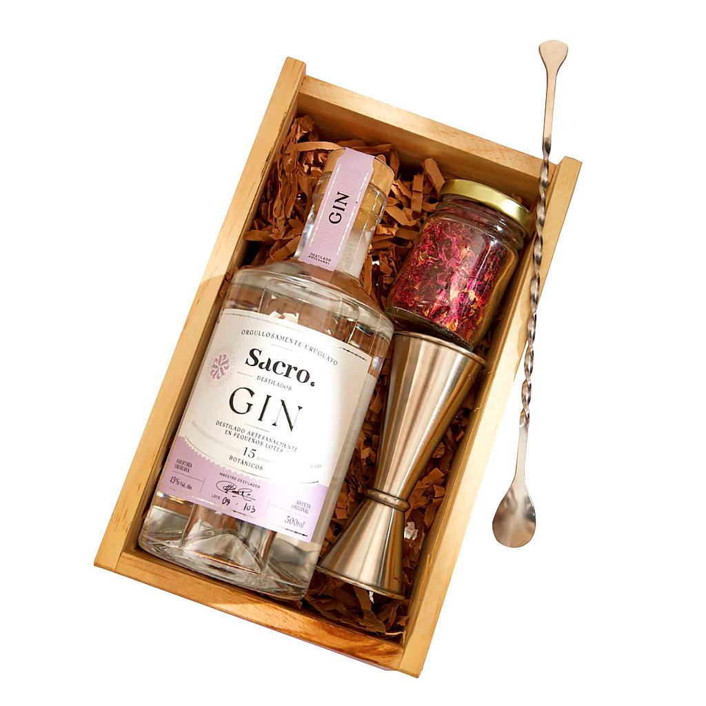 GIN ARTESANAL SACRO 500 ML EN CAJA CON ACCESORIOS